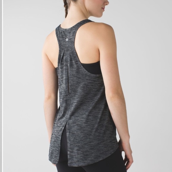 Lululemon Salute the Sun Tank Heathered Black size small 4 - Picture 3 of 12